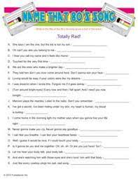 Think of a team name. Printable 80s Trivia Games 80s Songs 80s Birthday Parties Trivia