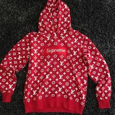 The supreme x louis vuitton sneakers is previewed from lv's a/w 2017 fashion presentation during paris fashion week. Supreme X Louis Vuitton Box Logo Hoodie Supreme Clothing Supreme Hoodie Louis Vuitton Supreme