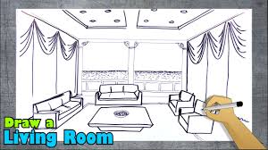 A drawing room is considerably more formal than a living room and is used for receiving and entertaining guests. Learn To Draw A Luxury Living Room Youtube