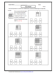 Fraction Multiplication Area Model Fractions Worksheets Multiplying Fractions Worksheets Multiplying Fractions