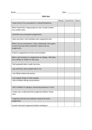 A good example is the skills audit survey which students take before they begin a course on geographical information systems. Study Skills Audit Teaching Resources