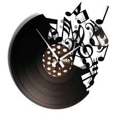Decorate your home or office with one of our music wall clocks! Music Was My First Love Vinyl Record Clock Gift Idea For Music Lovers