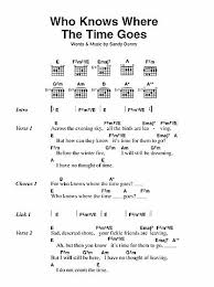 Who Knows Where The Time Goes Sandy Denny 1967 Music Tabs Words Guitar Sheet Music