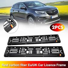 If you have a standard licence then chances are yours will say something similar to mine. 2pcs Real Carbon Fiber Euro Uk Car Licence Number Plate Surround Holder Frame For European Automobiles License Plate Aliexpress
