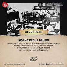 Sidang ppki yang kedua, tanggal 19 agustus 1945 ,dengan keputusan 1. Facebook