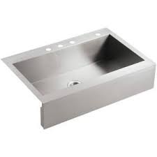 Therefore, your kohler farmhouse sink always needs to be spacious and convenient to fit in all your utensils and. Kohler Vault Bauernhaus Schurze Front Edelstahl 36 Zoll 4 Loch Single Bowl Kuc In 2020 Stainless Steel Farmhouse Sink Apron Front Kitchen Sink Single Bowl Kitchen Sink