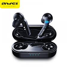 Original Awei T10c Tws Wireless Bluetooth Earphone Headphones Tap Control Headset Handsfree True Wireless Earbuds Earbuds Bluetooth Earbuds Cordless Headphones
