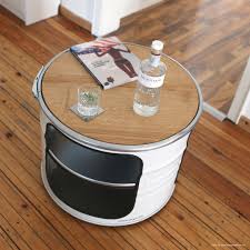 Celaya solid wood drum coffee table. Pin By Sonja On Tambor Oil Barrel Barrel Furniture Barrel