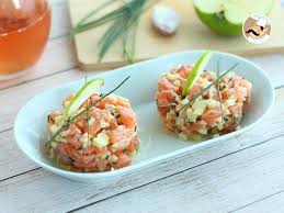 Tartar De Salmon Y Manzana Receta Petitchef Recette Tartare De Saumon Pomme Verte Saumon