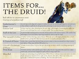 Items For The Druid In 2020 Dungeons And Dragons Rules Dungeons And Dragons Homebrew Dnd Druid