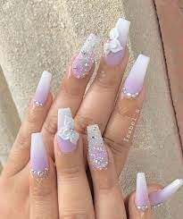 Isabel S Nails On Instagram Gliternails Pinkombrenails 3dnailsart Longnaturalnails Pinkandwhitenails Nail Nail Art Ombre 3d Flower Nails Flower Nails