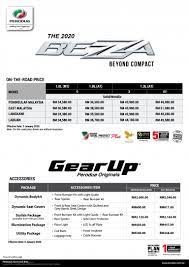 Anda boleh terus buat tempahan. 2020 Perodua Bezza Launched From Rm34 580 To Rm49 980 Carsifu