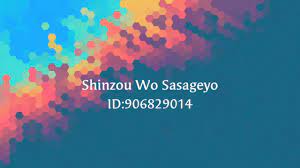 May 29, 2021 · anime roblox id are the best song codes in roblox that you can play while you are in roblox.these roblox music codes make your gaming journey more fun and interesting. Shinzou Wo Sasageyo Full Song Roblox Song Id Youtube