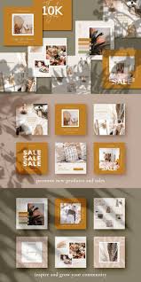 Online Shop Instagram Pack Canva By Studio Loire On Creativemarket Mustard Yellow Insta Instagram Template Design Instagram Feed Layout Instagram Template