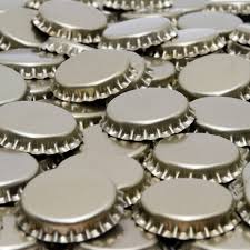 50 Metallic Red Bottle Caps New Linerless