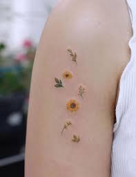 35 Beautiful Sunflower Tattoos For The Bright And Optimistic Inspirationfeed In 2021 Small Girl Tattoos Tattoos Little Tattoo For Girls