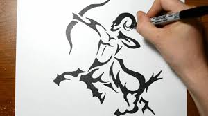 You can decide whichever portion of the body you will place these tattoos, and be sure that you know the purpose of getting these tattoos. How To Draw A Tribal Centaur Sagittarius Tattoos Youtube