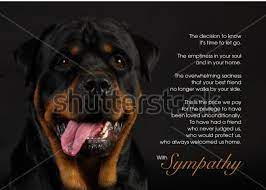Rottweiler Dog Pet Sympathy Euthanasia Card Ad Sponsored Pet Dog Rottweiler Card Pet Sympathy Rottweiler Rottweiler Dog