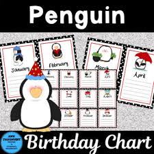 Penguin Birthday Chart