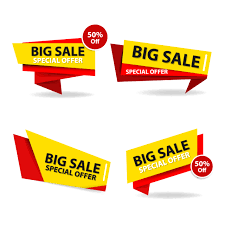 Colorful Shopping Sale Png And Vector Sale Banner Paper Toys Template Discount Design