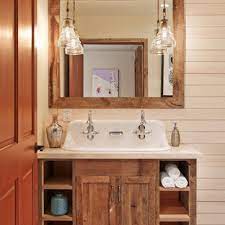 Our cabin and lodge decor includes wall art, area rugs, footstools, photo frames, sculptures, table lamps and more. Rustic Mountain Cabin Bathroom Ideas Houzz