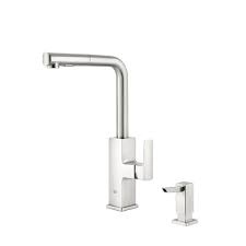 Single handle kitchen faucets are one of the more simple fixtures. Grohe Tallinn 30367dc0 Single Handle Pull Out Sprayer Kitchen Faucet With Soap Dispenser In Supersteel Infinityfinish