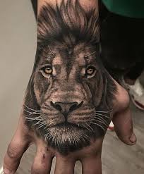 Hand Lion Tattoo Lion Head Tattoos Lion Hand Tattoo Men Lion Hand Tattoo