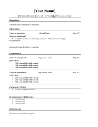 student resume template
