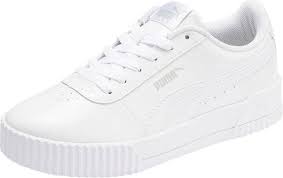 The leather upper is accented by a perforated vamp and a puma formstripe. Puma Carina P Sneaker Schlichter Sneaker Von Puma In Lackoptik Online Kaufen Otto