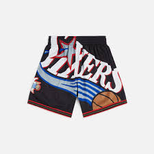 This philadelphia 76ers shorts with the black colors will help you achieve that goal effortlessly! Mitchell Ness Big Face Shorts Philadelphia 76ers Men Black Graffitishop