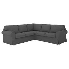 Ektorp 4 N Istuttava Kulmasohva Hallarp Harmaa Corner Sofa Ikea Ektorp Cover Ikea Ektorp