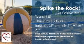 Spike the Rock Teen Pick up Games