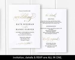 Printable Wedding Invitation Template Wedding Invitation Etsy Printable Wedding Invitations Wedding Invitations Printable Templates Wedding Invitation Templates