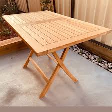 Our fold tables have a 19.5mm table top which is the highest grade available in the industry, making our trestles ideal for the heavy duty needs the entire plastic folding table range offers a hygienic surface it is also uv coated which allows for both indoor and outdoor use. Solid Teak Outdoor Folding Table Rectangular 120cm