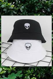 Alien Black And White Hat Riddle Alien Bucket Hat Hat Fashion Outfits With Hats Bucket Hat Fashion