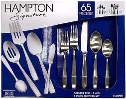 The ideal finishing touch to your dinner table, the hampton forge table setters flatware set is elegant enough for the most formal of occasions yet durable enough for everyday use. Hampton Forge Signature 65 Piece Flatware Set Harper Satin Walmart Com Walmart Com