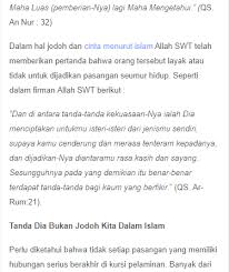 Rezeki, maut dan jodoh memang telah tetapkan oleh allah subhanahu wa ta'ala sebelum kita dilahirkan ke dunia ini. Muslimah Magazine Online 13 Tanda Dia Bukan Jodoh Kita Dalam Islam