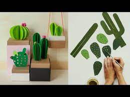 Diy Paper Cactus Diy 3d Paper Cactus Origami Easy To Decor Any Space Room Decor 2018 Youtube Origami Easy Paper Cactus Diy Origami Decor