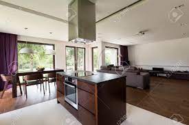 Check spelling or type a new query. Kitchen Island With Oven And Induction Hob Placed In Center Of Stock Photo Picture And Royalty Free Image Image 82159266