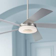 52 satin nickel led indoor ceiling fan with light kit. 56 Retina 360 Brushed Nickel Led Ceiling Fan 38a25 Lamps Plus Led Ceiling Fan Ceiling Fan Dimmable Led Lights