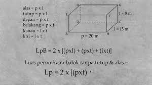 Sedangkan yang tidak terlihat atau yang berhimpitan tidak dihitung. Luas Permukaan Balok Tanpa Alas Dan Tutup Aplikasi Soal Cerita Kelas 5 I Jawabin Soal 3 Youtube