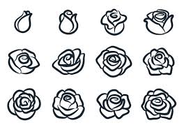 Rose Outline Simple Photos Royalty Free Images Graphics Vectors Videos Adobe Stock Move lower and circle the leaves with uneven lines. rose outline simple photos royalty