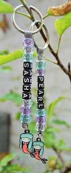 Personalised Mermaid Keychain Kids Name Girls Backpack Etsy Kids Party Bags Fillers Party Bags Kids Keyring Craft