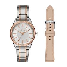 White cultured freshwater pearl stud earrings. Shop Online For Ladies Armani Exchange Watches H Samuel