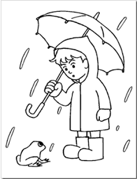 Rainy Day Coloring Sheet Kids Activity Umbrella Coloring Page Rainy Day Drawing Spring Coloring Pages