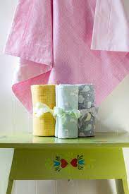 How To Roll A Flannel Baby Blanket For A Gift Simple Creative Home