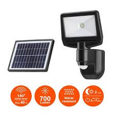 Link2home Solar Outdoor Light 900 Lumen Black Low Voltage Solar Led Flood Light Motion Sensor Lowes Com Flood Lights Solar Led Outdoor Solar