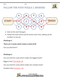 Click for a pdf (portable document format) printable. Free Math Puzzles Addition And Subtraction