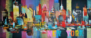We pride ourselves with family friendly painting services & competitive prices. New York City Skyline Abstract Painting Painting Cityscape Painting Abstract City
