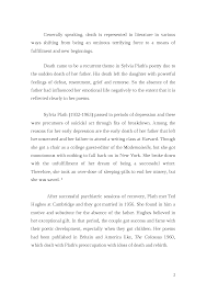 Death And Suicide In Sylvia Plath Docsity